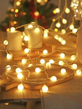 LED spot Garland String Fény Karácsonyi Ünnepek világítás Tündér Lámpák Kültéri Akkumulátor Buli, Esküvő, Karácsony, Dekoráció, éjjel lámpa
