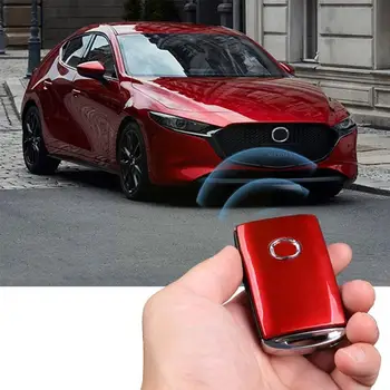 Autó Kulcs Esetben ABS Műanyag Csere Stílus Autó Kulcs Fedezni Mazda Axela 2020 2021 Shell 3 CX-30 Protector