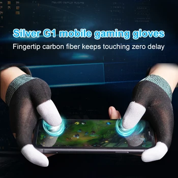 2db Ujját Fedezni Mobil Játékok PUBG Lelet Sweatproof Anti-slip Nylon Játék Kesztyű Rendkívül Érzékeny Támogatja az Összes Mobiltelefon