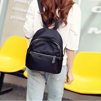 2021 Új Női Fekete Hátizsák kis Koreai Design bagpack vízálló Nylon Utazás táskák Hátizsák ZZL188B