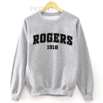 Rogers 1918 Női melegítő felső Chris Evan Pulóver Hosszú Ujjú Kapucnis Alkalmi Őszi Ruhát, a Nő Unisex Streetwear Verejték 3