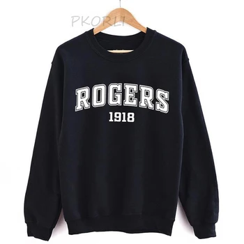 Rogers 1918 Női melegítő felső Chris Evan Pulóver Hosszú Ujjú Kapucnis Alkalmi Őszi Ruhát, a Nő Unisex Streetwear Verejték 4