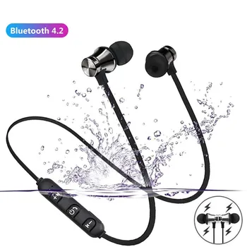 Mágneses Vezeték nélküli Bluetooth-kompatibilis Fülhallgató Sztereó Sport Vízálló Fülhallgató in-ear Fülhallgató Mikrofon IPhone 7 Samsung 0