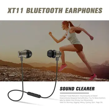Mágneses Vezeték nélküli Bluetooth-kompatibilis Fülhallgató Sztereó Sport Vízálló Fülhallgató in-ear Fülhallgató Mikrofon IPhone 7 Samsung 1