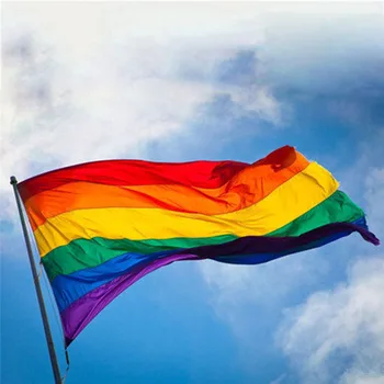 Meleg Büszkeség Zászló Szivárvány Lmbt Leszbikus Zászlók Bannerek Pansexual Kert Poliészter Színes Zászló Haza Kerti Dekorációs Eszközök