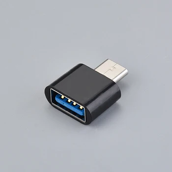 Mini C Típusú USB OTG Adapter Adatok Csatlakozók Android Mobiltelefonok Méret:2.4*1.7*0.8 cm-es, Fekete, Fehér