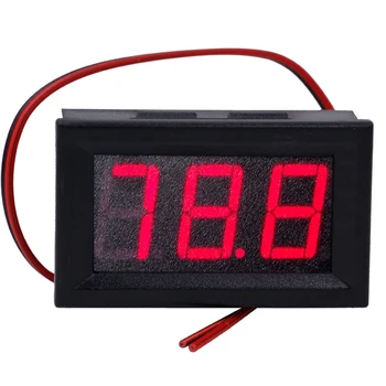 10db/sok 0.56 hüvelyk Piros LCD kijelző DC 5-120V Panel Mérő Digitális voltos menter Voltmérő két drót 20% kedvezmény