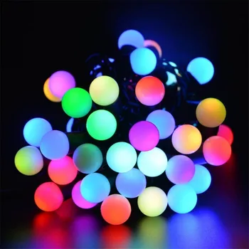 Új év RGB 5M 50 LED labdát string Karácsonyi fény, Buli,Esküvő, dekoráció,Ünnepi fények, Ingyenes szállítás