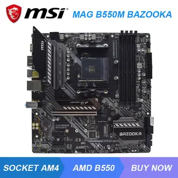 MSI MAG B550M BAZOOKA B550M Alaplap AM4 DDR4 128 GB RAM Kit Ryzen 5 5600g 3600 Cpu 2×M. 2, PCI-E 4.0 X16 HDMI USB3.2 Micro ATX