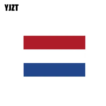 YJZT 9.8 CM*6,2 CM-es Kreatív holland Holland Zászló, Autó Matrica, Fényvisszaverő Matrica PVC 6-0303