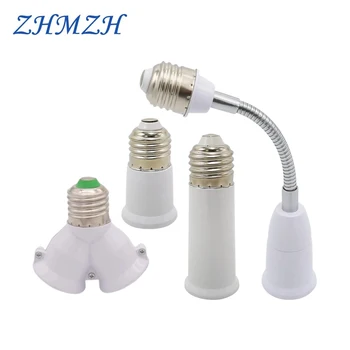 ZHMZH Lámpa Aljzat Adapter Égésgátló LED Izzó 65mm 95mm lámpatartó Extender Lámpa Bázis Átalakító E27-E27