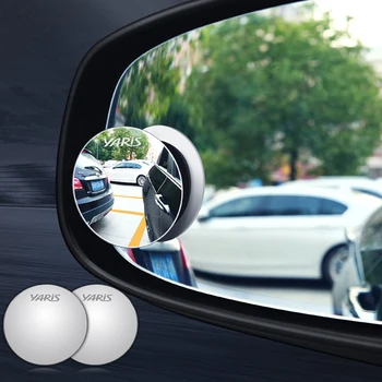 Autó Visszapillantó Tükör Toyota yaris tükör 304 rozsdamentes acél vakfolt Széles látószögű Objektív 360 fokos Forgatás, Állítható