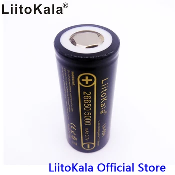 HK LiitoKala lii-50A 26650 5000mah lítium akkumulátor 3,7 V 5000mAh 26650-50A újratölthető akkumulátor alkalmas flashligh 5