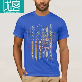Amerikai Zászló Terepszínű Dzsippel T-Shirt 2020-As Nyári férfi Rövid Ujjú T-Shirt 1