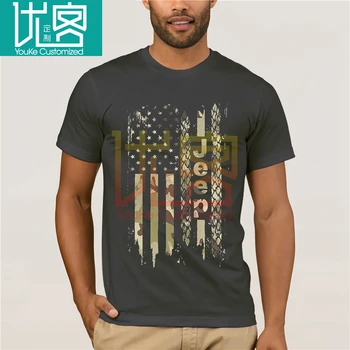 Amerikai Zászló Terepszínű Dzsippel T-Shirt 2020-As Nyári férfi Rövid Ujjú T-Shirt 3