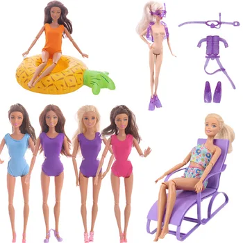 Barbiee van Fürdőruha Mini Úszás Eszköz Úszás Gyűrű Fotel 11 Inch Barbiees Baba Ruhák,Baba Kiegészítők,Lány Ajándék