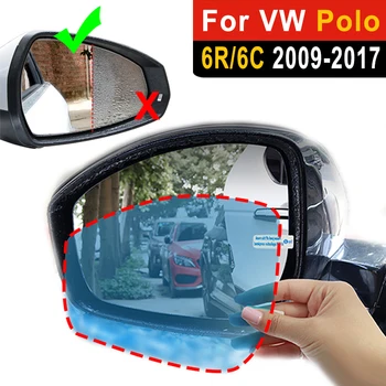 Anti-Köd Autó Tükör, Ablak Átlátszó Film Matricát Volkswagen VW Polo 6R 6C Oldalsó Visszapillantó Borító Üveg Esővédő 2009-2017