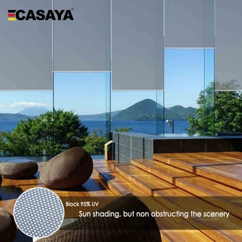 CASAYA 38mm Magas Minőségű Fényvédő Redőny UV Blokkoló tűzgátló Sunshading ablak redőny, külső egyedi méret 4