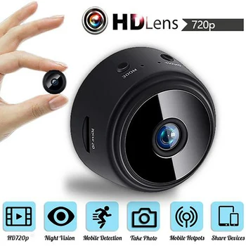 720P HD IP Mini Biztonsági Kamera Távvezérlő éjjellátó Mobil Észlelési Videó Megfigyelő Wifi Kamera Hid Den Kamera