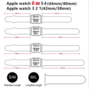 Szilikon Szíjjal Az Apple Nézni zenekar 44mm 42mm 40mm 38mm Watchband Sport Karkötő Correa iWatch Serie 3 6 5 4 SE 7 45mm, 41 mm-es 1