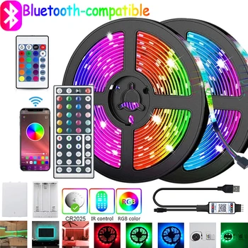 A Bluetooth-kompatibilis LED Szalag a Szoba RGB Rugalmas Dióda 5V IR Vezérlő Akkumulátor Led Fal Hálószoba Háttérvilágítás, Dekoráció