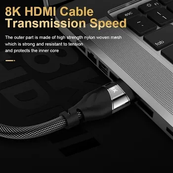 Szuper 8K videó kábel HDMI-kompatibilis 2.1 Kábel 5M Magas Sebesség 8K@60HZ 4K@120HZ 48Gbps HDCP2.2 UHD HDR Xbox PS5 Roku Nintendo 3