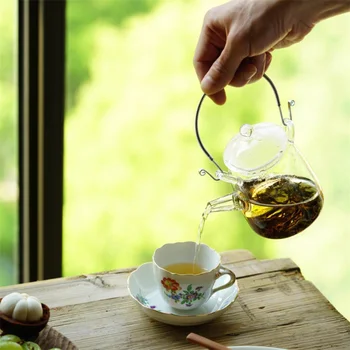 Japán Kézműves Hőálló Üveg Teáskanna Háztartási Átlátszó Sugár Teáskannák A Szűrő Kung Fu Tea Készítése Teáskannában 0