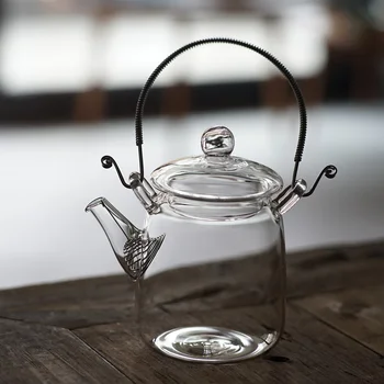 Japán Kézműves Hőálló Üveg Teáskanna Háztartási Átlátszó Sugár Teáskannák A Szűrő Kung Fu Tea Készítése Teáskannában 1