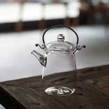 Japán Kézműves Hőálló Üveg Teáskanna Háztartási Átlátszó Sugár Teáskannák A Szűrő Kung Fu Tea Készítése Teáskannában 2