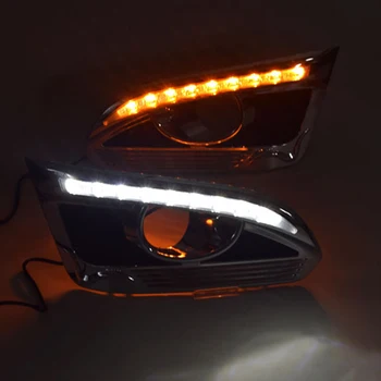 Viszont Sárga Jel Funkció Autó DRL Lámpa 12V-os LED-es Nappali menetjelző Nappali Chevrolet Captiva 2014 2015 2016 1