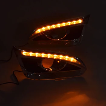 Viszont Sárga Jel Funkció Autó DRL Lámpa 12V-os LED-es Nappali menetjelző Nappali Chevrolet Captiva 2014 2015 2016 2