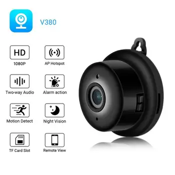 Mini Wifi IP Kamera HD 1080P Vezeték nélküli Beltéri Kamera sötétben vezetni kétirányú Audio mozgásérzékelés Baba Monitor V380 0