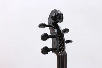 Yinfente elektromos hegedű 4/4 Teljes Méret Fekete hegedű Szakmai Ébenfa szerelvények Esetben Íj 2
