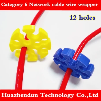 NEW6 kategória Hálózati modul hálózati kábel vonalak comb gép Vezeték hám Elrendezése a számítógép, szoba 12 lyukak Multicolor