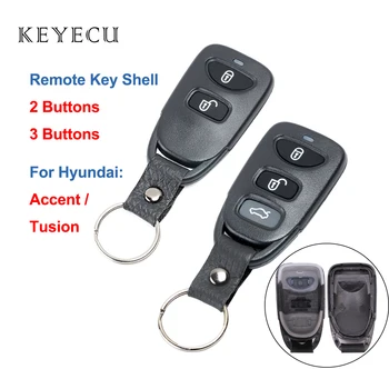 Keyecu Shell 2 / 3 gombos Távirányító Autó Kulcs Esetben Fedezi a Hyundai Accent Tucson Santa Fe 2005 2006 2007 2008 2009