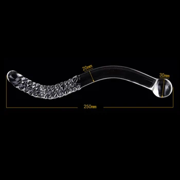 Ívelt Test Masszázs Stick Kígyó Alakú Üveg Dildó Pénisz Anális Plug G-Pont Stimuláció Szex Játékok 2