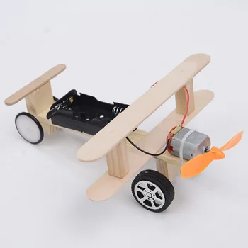 A gyermekek DIY Technológia, Kis Gyártási Elektromos Repülőgép Találmány Hallgató Tudományos Kísérlet Kézi Anyag Játékok Gyerekeknek