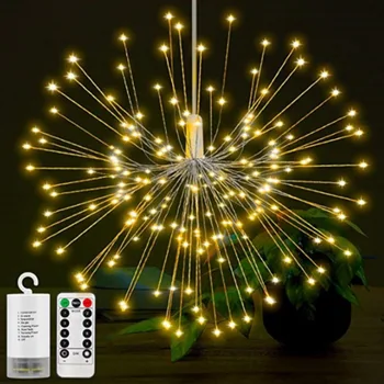 Karácsonyi Robbanás Tűzijáték Fény LED Solar Tűzijáték Lámpa, Kültéri Dekoráció Távirányító Tűzijáték fényfüzér
