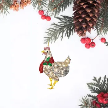 Karácsonyi Sál Csirke Medál Fény-Csirkét Karácsonyi Függő Díszek a Sál Udvaron Dekoráció Fa lakberendezés 1
