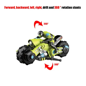 1:10 Stunt Motor Forgási Drift Engedélyezett Motoros Játék RC Motoros Játékok távirányítós Mini Szuper jó Játék 5