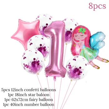 Unikornis boldog szülinapi parti dekoráció szám lufi egyszarvú szivárvány lány szülinapi lufi meghatározott baba zuhany lány baloon ballon 4