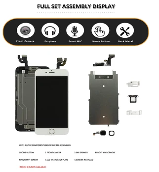 Teljes Készlet LCD Kijelző Az iPhone 6 6 7 8 Plus kijelző, iPhone 6P 6SP 7P 8P Teljes Touch Digitalizáló Szerelvény Csere 2