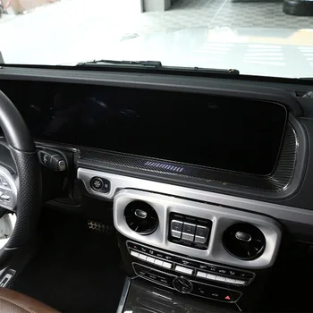 A Mercedes-Benz G-Osztály G63 G350 G500 2019-20 Igazi Szénszálas Autó Műszerfal Kijelző Keret, Dekoráció, Autó Tartozékok 1