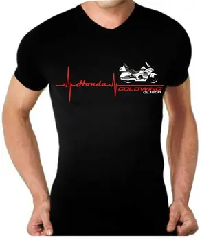 T-shirt maglia per moto HONDA GOLDWING GL 1800 battito cuore TSHIRT maglietta