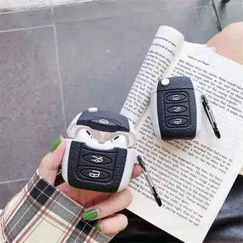 Aranyos 3D-s kocsi kulcsot a Vezeték nélküli Bluetooth-Fülhallgató Puha Szilikon tok Apple Airpods 2 1 Pro Ütésálló Fejhallgató Protection Box Capa