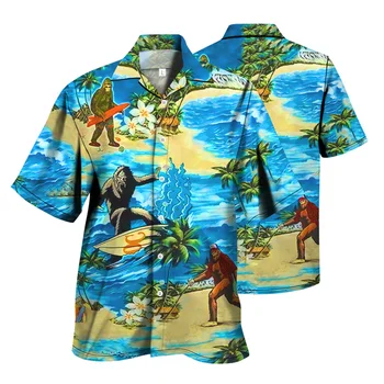 2021 Nyáron Új Hawaii Inget Márka Férfi Harajuku Ing Eden Férfi Szociális nadrág Póló szabad gyakran utcára menniük S-4XL Streetwear