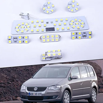 7x a VW Volkswagen Touran MK1 2003~2015 Belső Világítás Kupola Térkép Szoba Tetőn, LED Lámpa olvasólámpa Csomagtartóban Lámpa 12V 5050 Panel