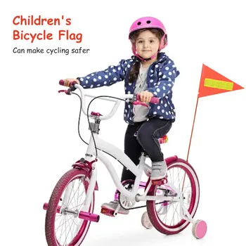 Kerékpár Biztonsági Zászló Gyermek Kerékpár Biztonsági Háromszög Alakú Zászlót A Konzol A Fiúk, Lányok, Kerékpáros Felszerelés Új, Racionális 3