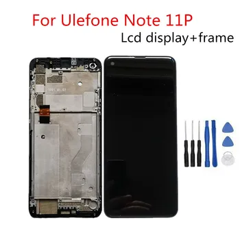 A UleFone Megjegyzés 11P 6.55 es Telefon LCD Kijelző Keret + érintőképernyő Képernyő Digitalizáló Szerelvény Csere