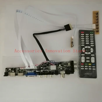 Új 3663 DVB-T2 Monitor Kit B173RW01 V0/V1/V2/V3/V4/V5 TV+HDMI+VGA+USB LCD LED Képernyő 1600X900 40PIN Vezérlő Vezető Testület